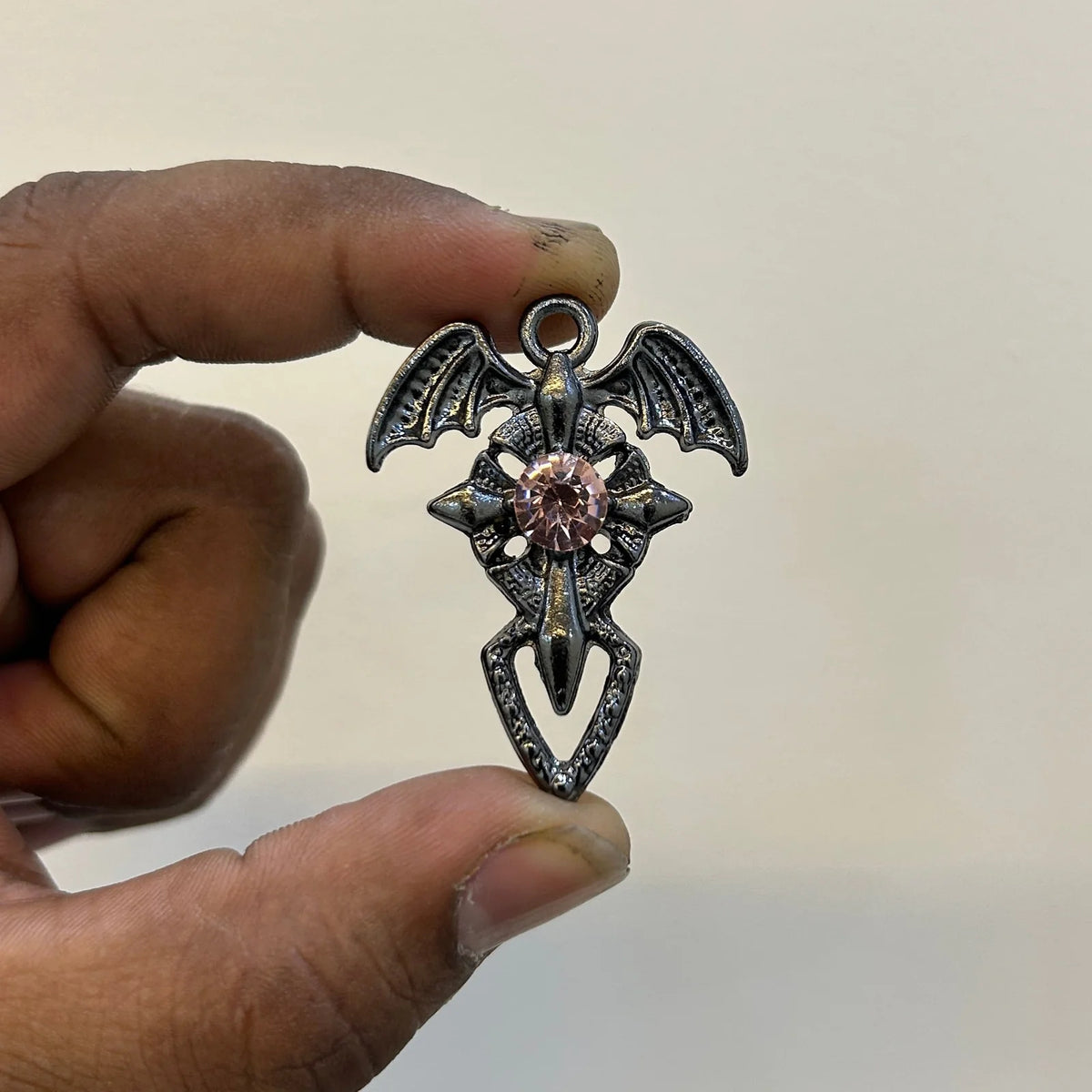 Black Dragon wings pendant necklace