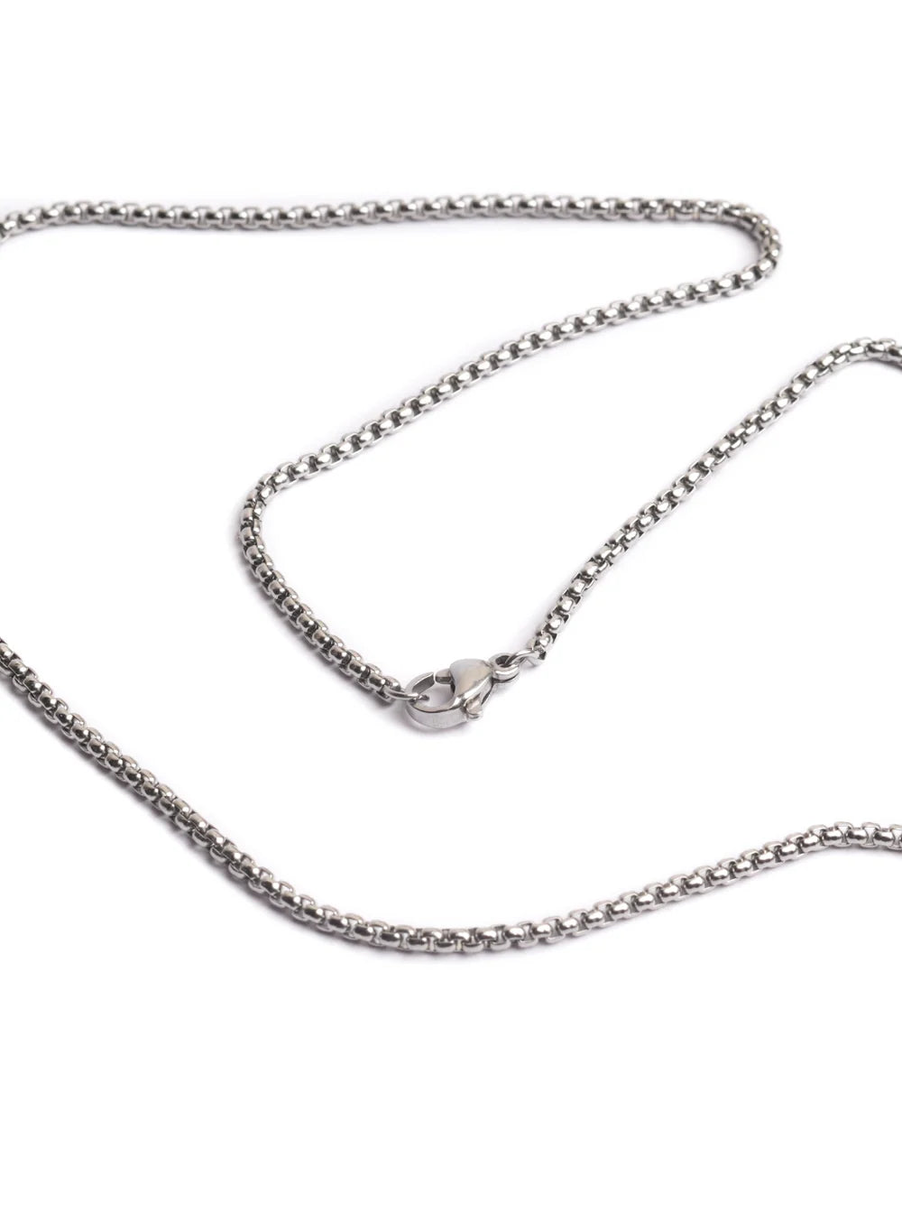SILVER STAINLESS STEEL BOX CHAIN