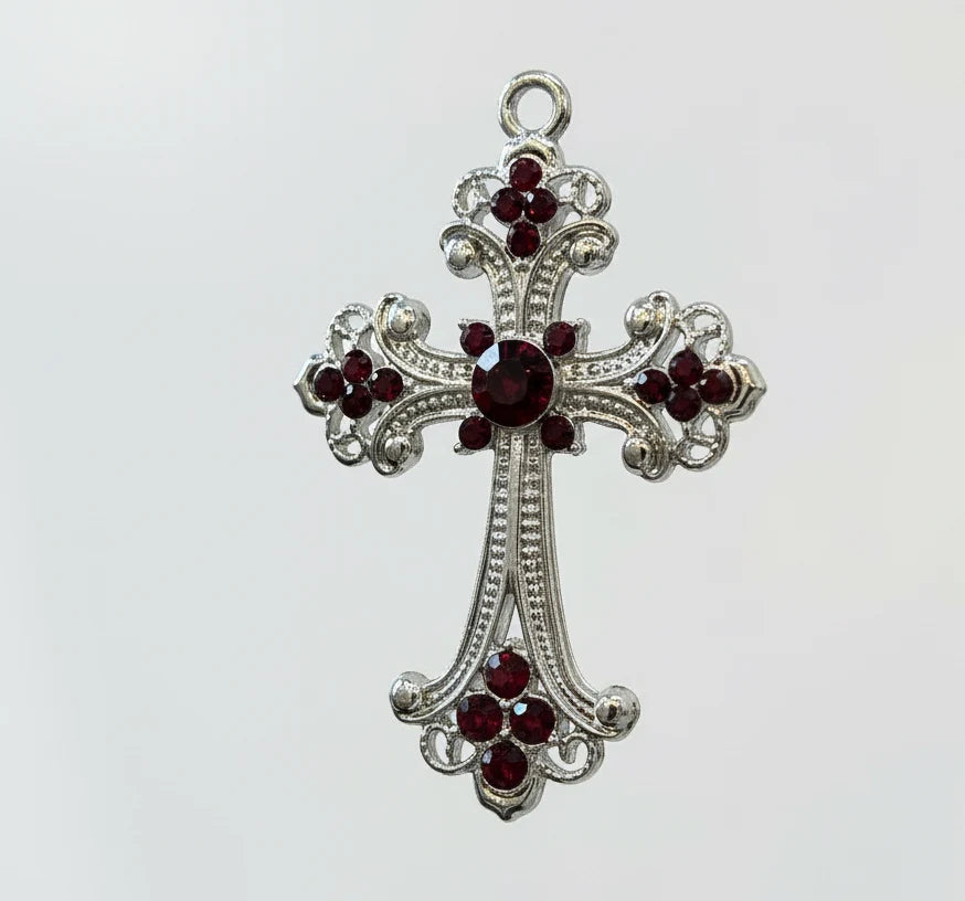 Silver royal blood cross pendant