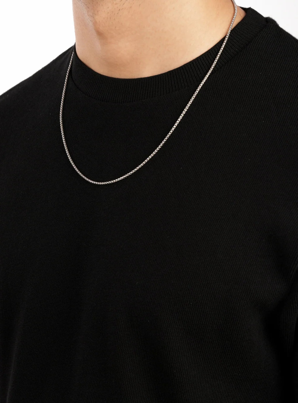 SILVER STAINLESS STEEL BOX CHAIN