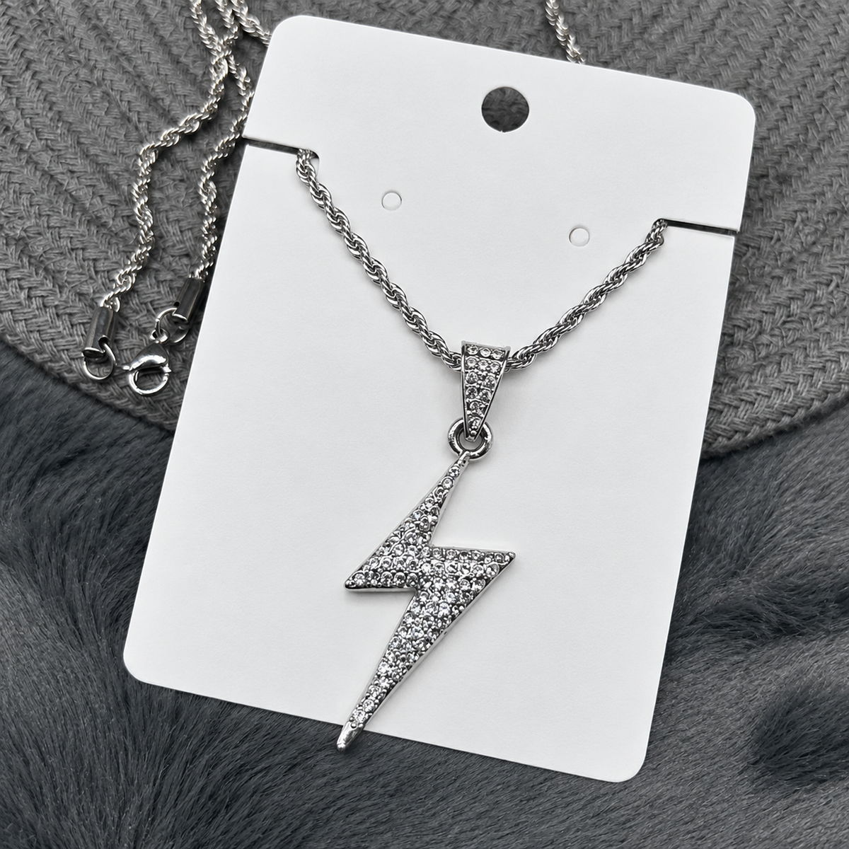 Iced cross pendant