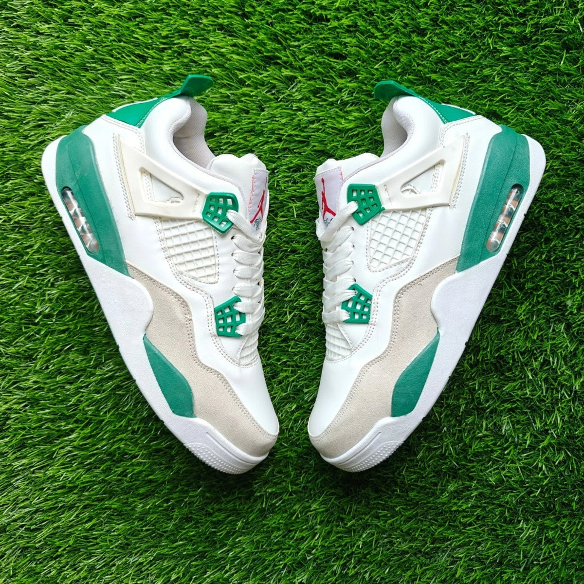Retro 4 white green