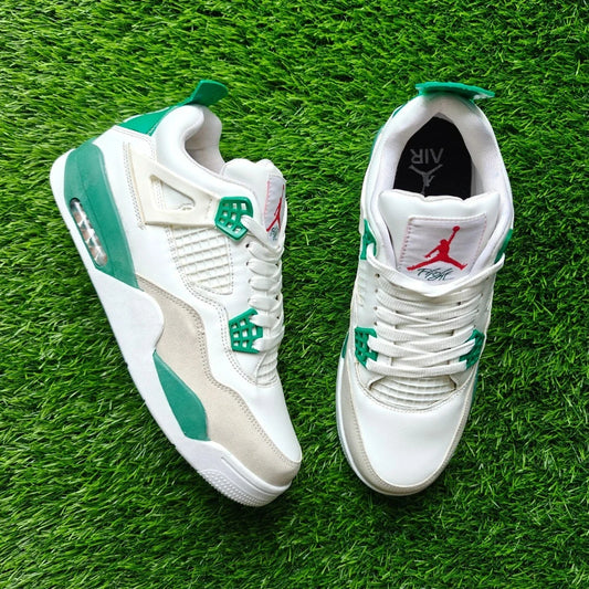 Retro 4 white green