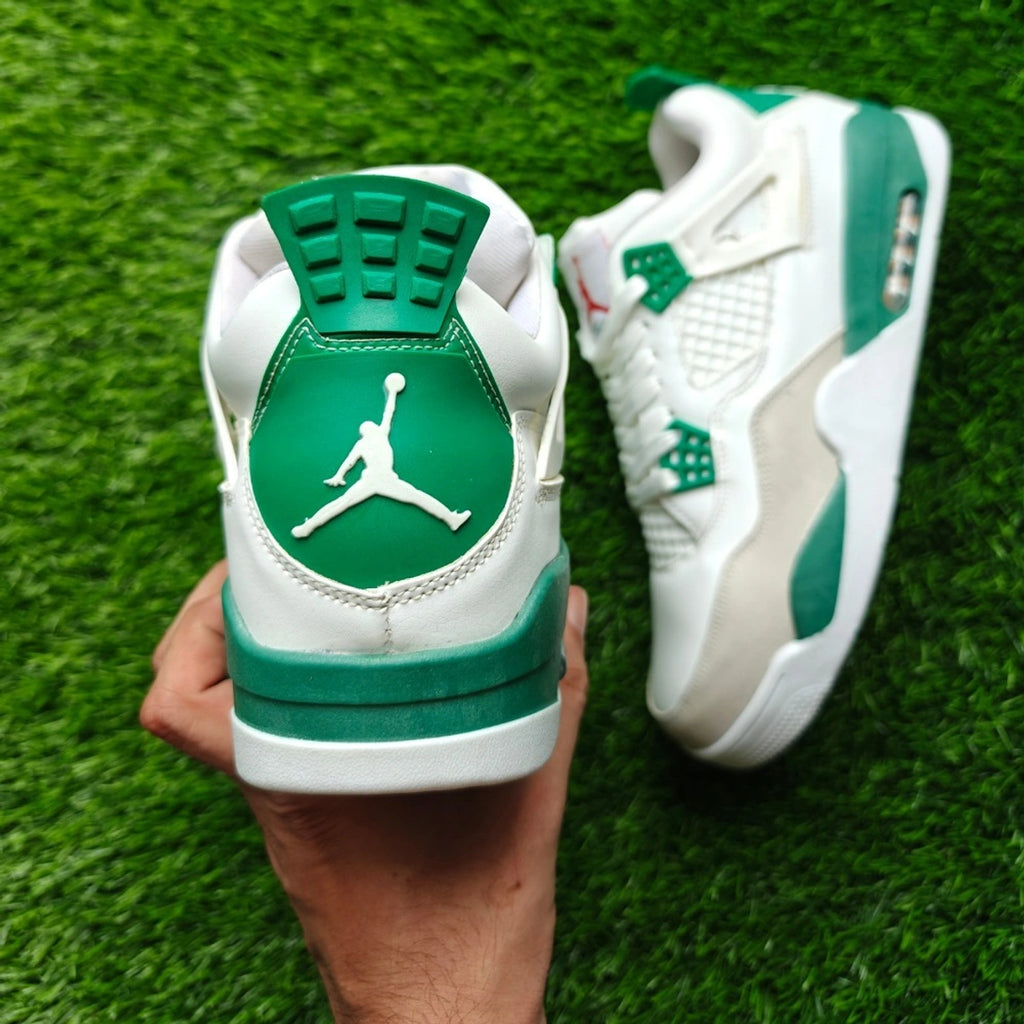 Retro 4 white green
